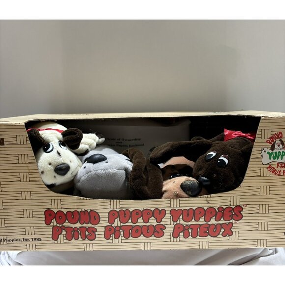 1985 Pound Puppy Yuppies With Receipt & Certification New In Box Vintage - Picture 2 of 8
